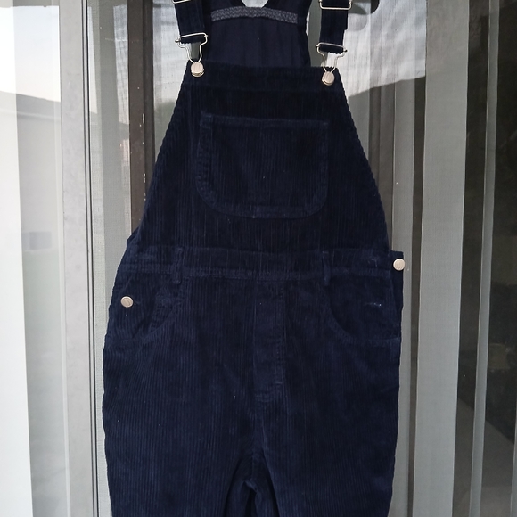 Dark Blue Corduroy Overalls - Picture 1 of 2